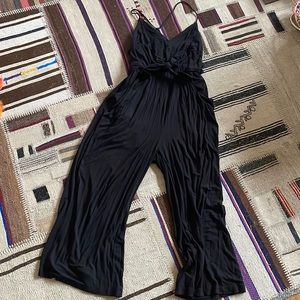Anthropologie Moulinette Soeurs Willa Jumpsuit in Black cropped
